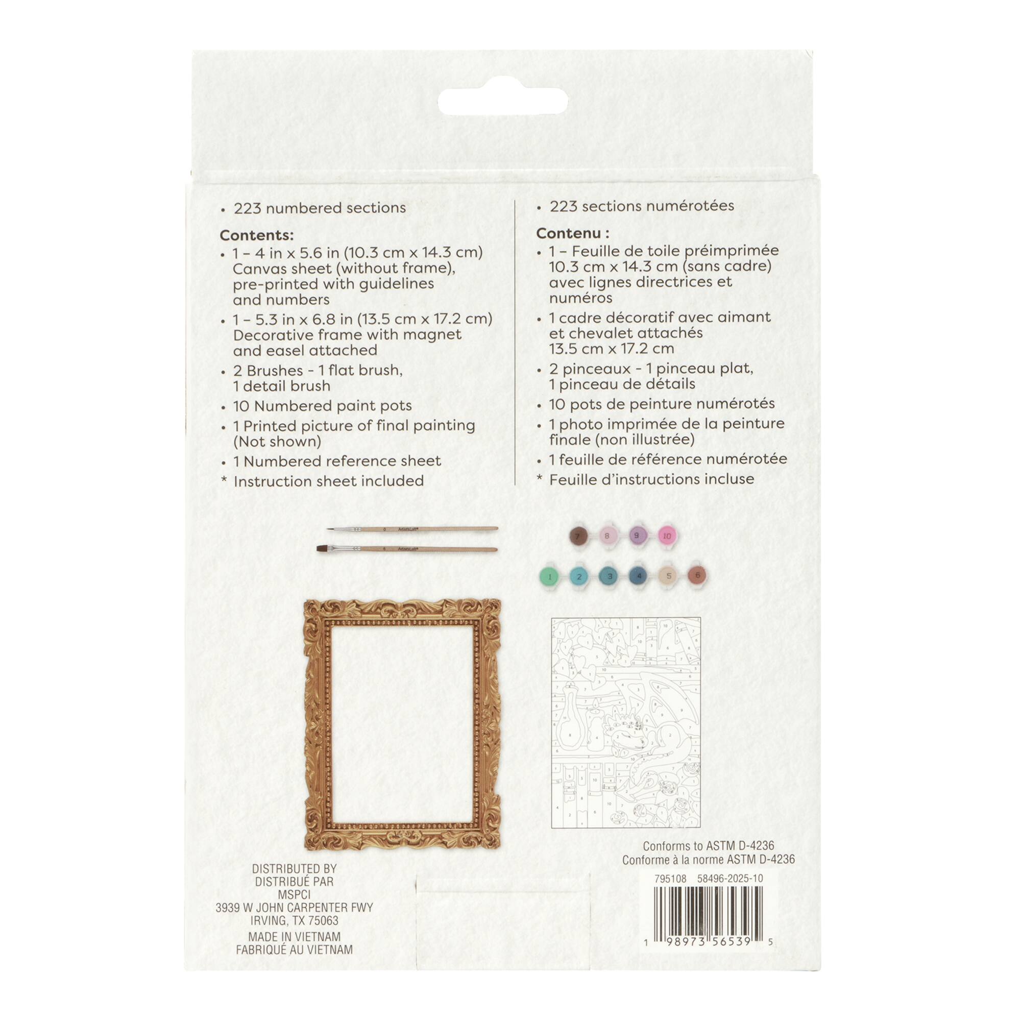 Book Dragon Paint-by-Number Framed Mini Kit by Artist's Loft®
